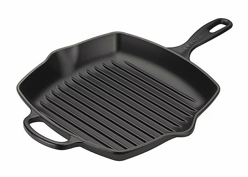 Le Creuset Grillpfanne Quadratisch Signature Gusseisen Schwarz 26cm günstig online kaufen