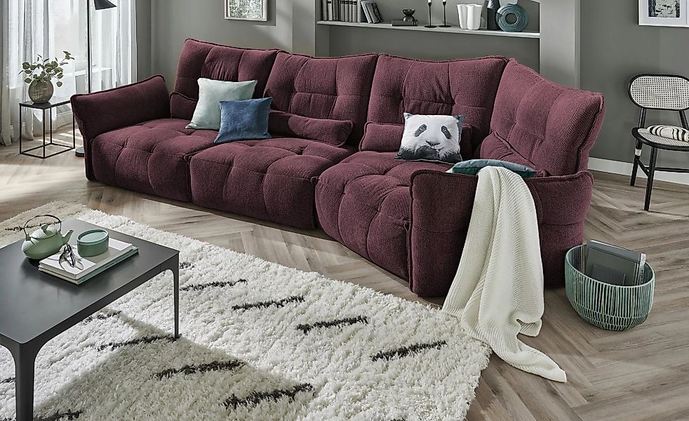 Ecksofa  Jeaneva ¦ rot ¦ Maße (cm): B: 379 H: 101 T: 151.0 Polstermöbel > S günstig online kaufen