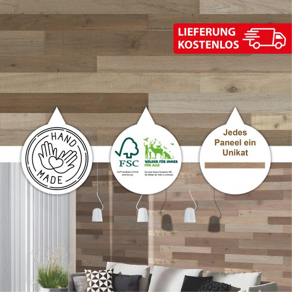 INDO 3D Wandpaneel Barnwall, BxL: 12,00x120,00 günstig online kaufen