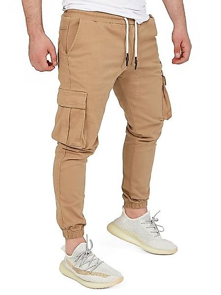 Pittman Cargohose Cargohosen Herren Chino Giga mit elastischem Bund, Cargot günstig online kaufen