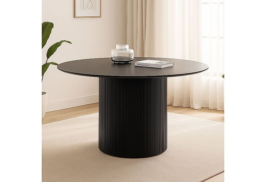 IDIMEX Esstisch VIANNEY, Design Esstisch rund 120cm Metallfuß und Tischplat günstig online kaufen