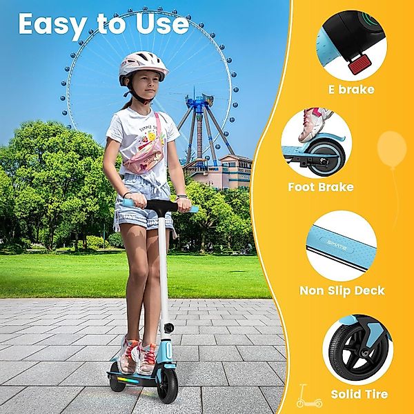 DOTMALL Elektro-Kinderroller mit LED-Anzeige und bunten günstig online kaufen