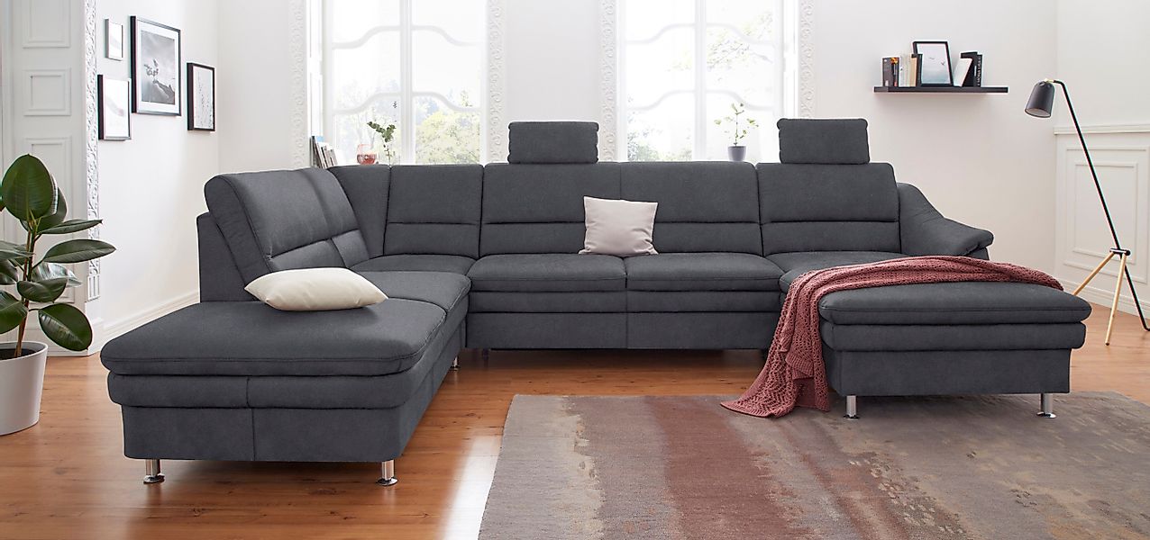 sit&more Wohnlandschaft "Cardoso U-Form", mit Federkern und Kopfstützen, mi günstig online kaufen