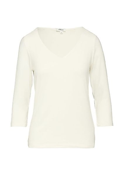 s.Oliver 3/4-Arm-Shirt - unifarbenes Basic Shirt günstig online kaufen
