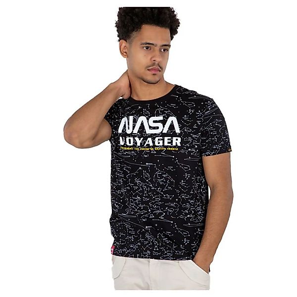 Alpha Industries Nasa Voyager Aop Kurzärmeliges T-shirt S Black günstig online kaufen