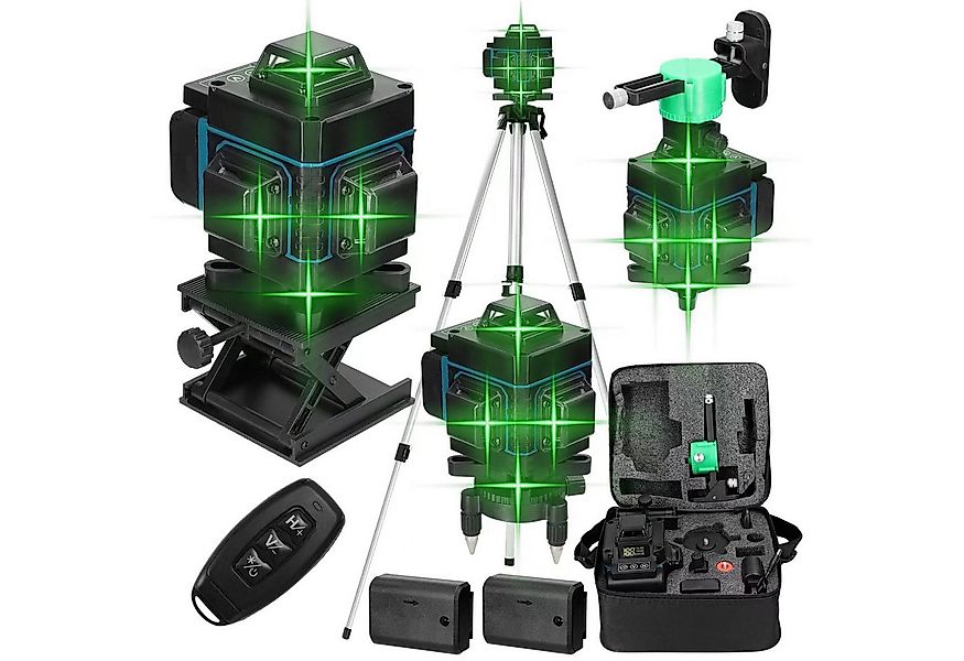 cocosity Wasserwaage Kreuzlinienlaser 4D, 16 Linien, 360° Grün, Selbstnivel günstig online kaufen