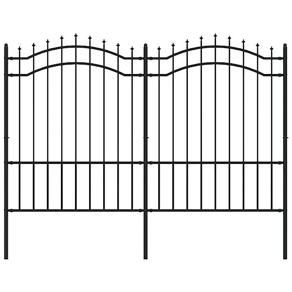 vidaXL Gartenzaun mit Speerspitze Schwarz 239 x 150 cm Pulverbeschichteter günstig online kaufen