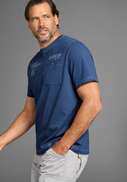 Mans World T-Shirt mit Kontrastnähten und funktionaler Brusttasche günstig online kaufen