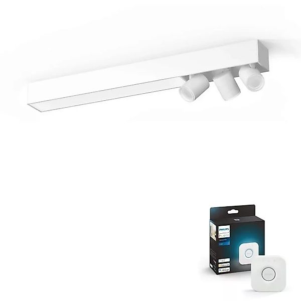 Philips Hue Bluetooth White & Color Ambiance Spot Centris in Weiß 3-flammig günstig online kaufen