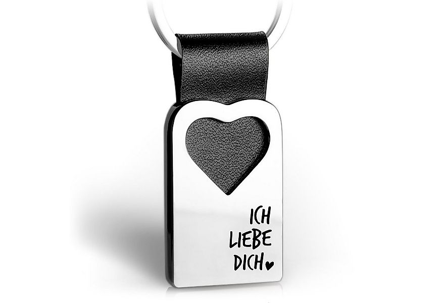 FABACH Schlüsselanhänger Leder mit Herz und Gravur "Ich liebe Dich" - Gesch günstig online kaufen