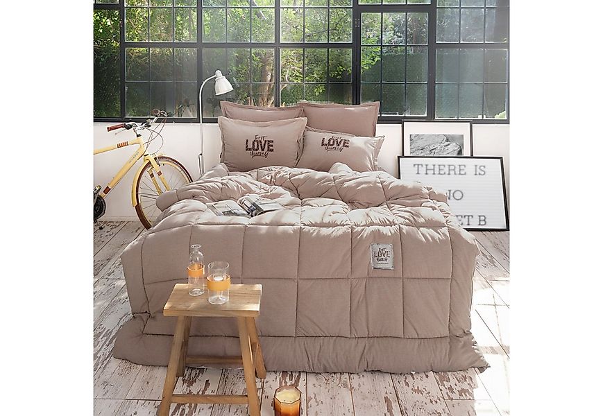 Karaca Home Bettwäsche Karaca Motto 200x220 cm Bettwäsche-Set aus Baumwolle günstig online kaufen