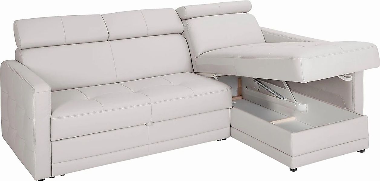 exxpo - sofa fashion Ecksofa "Arles, Federkern, zeitlos, Breite 225cm, L-Fo günstig online kaufen