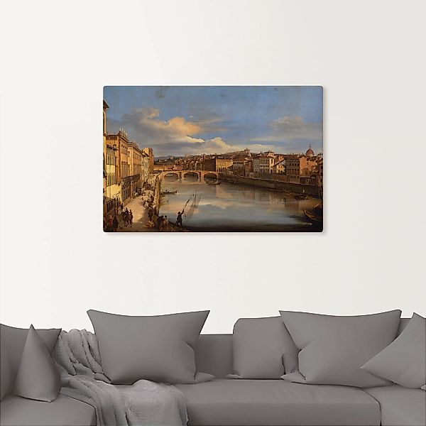 Artland Wandbild "Ein Blick auf den Arno", Florenz, (1 St.), als Leinwandbi günstig online kaufen