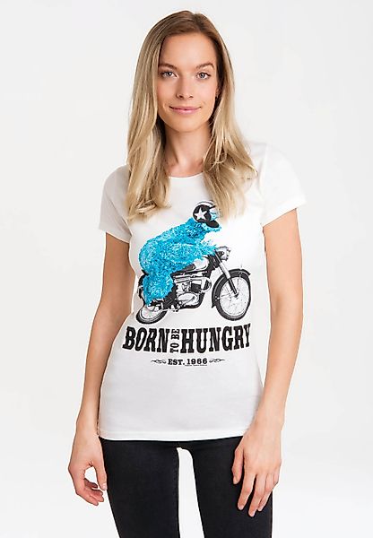 LOGOSHIRT T-Shirt "Sesamstraße - Krümelmonster Motorrad" mit lizenziertem P günstig online kaufen