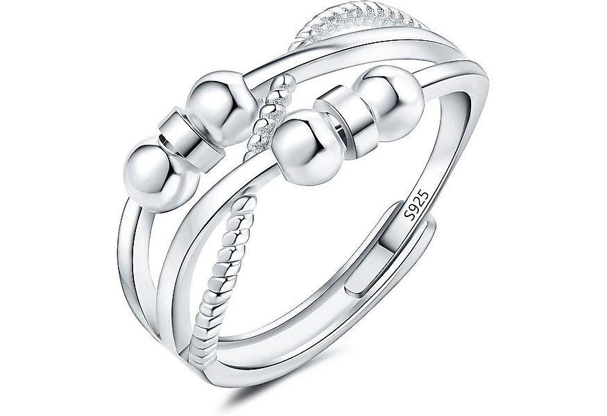 Josfeva Silberring Silber Angst Ring 925 Sterling Silber Anti Stressring 6 günstig online kaufen