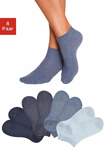 Go in Kurzsocken Packung, 8 Stk. tlg. uni in Basic Farben günstig online kaufen