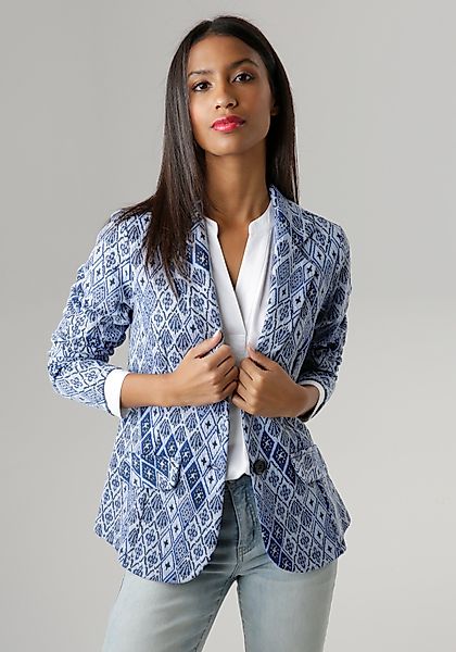 Aniston SELECTED Kurzblazer, aus strukturiertem Jacquard günstig online kaufen