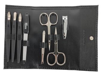 EloModa Maniküre-Etui Nagelpflege Set 8-tlg. Echtleder günstig online kaufen