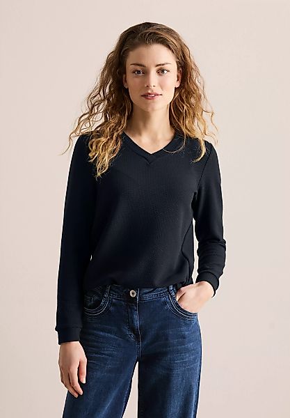 Cecil Langarmshirt, aus softem Materialmix günstig online kaufen