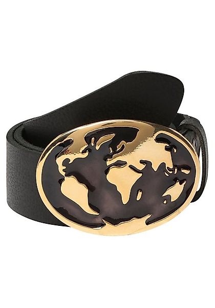 Rettungsring Gürtel Ledergürtel mit austauschbarer Schließe »Welt Schwarz G günstig online kaufen