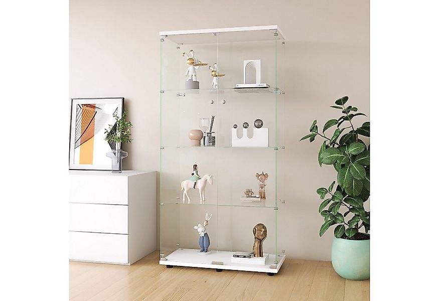 Furnishings Home Glasvitrine Vitrine Doppeltür Hoch Eckvitrine, Mit Sicherh günstig online kaufen