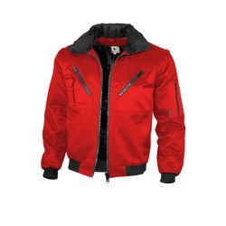 Qualitex Workwear Pilotenjacke Pilotenjacke einfarbig rot, günstig online kaufen