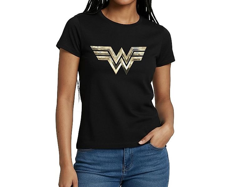Spreadshirt T-Shirt Wonder Woman 1984 Logo Classic Gold Frauen T-Shirt (1-t günstig online kaufen