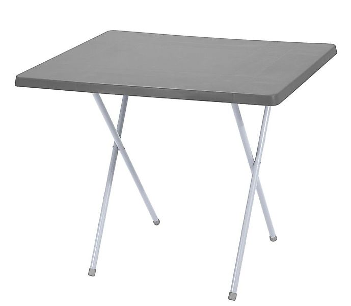 Spetebo Campingtisch Camping Klapptisch höhenverstellbar grau günstig online kaufen