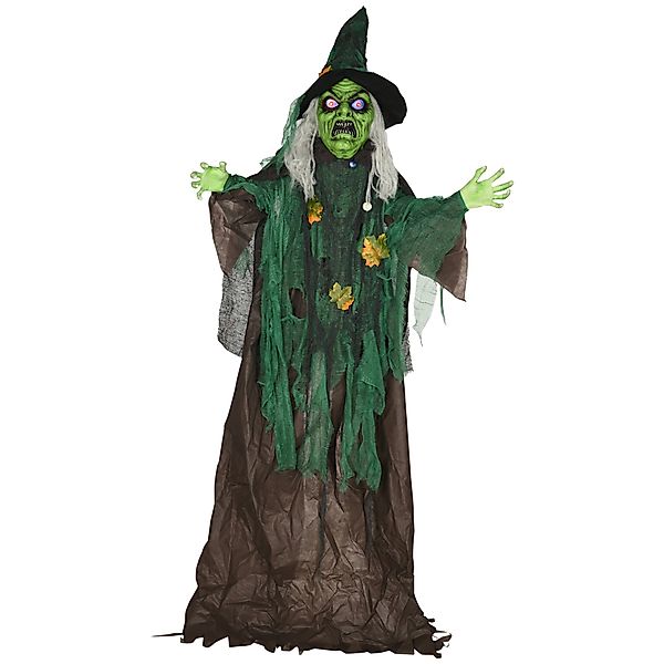 HOMCOM Dekofigur Halloween-Hexe 183cm Halloween Dekoration günstig online kaufen