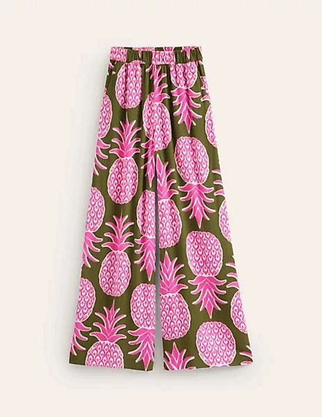 Knitterhose mit weitem Bein Damen Boden, Avocado, Ananas günstig online kaufen