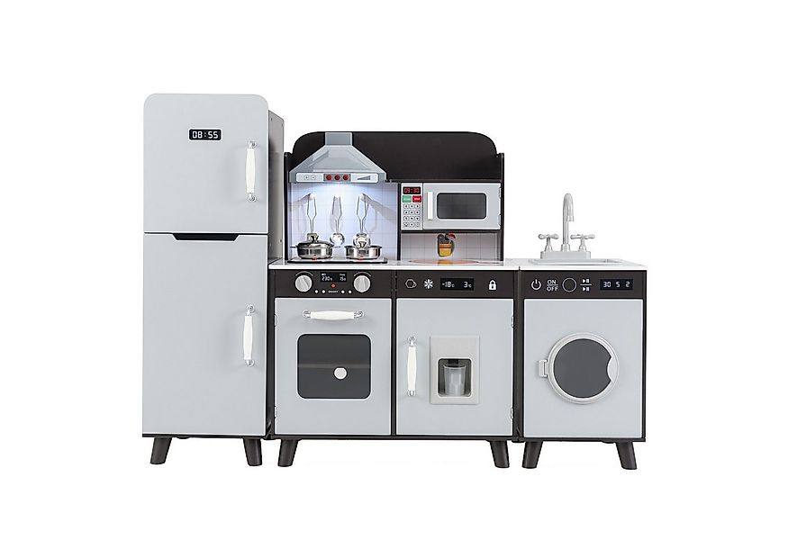 COSTWAY Spielküche, Kinderküche mit Herd, Licht, frei kombinierbar günstig online kaufen