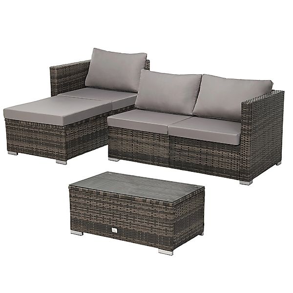 Svita Queens PolyRattan Lounge Sofa Garten Garnitur Lounge Gartenmöbel Ratt günstig online kaufen