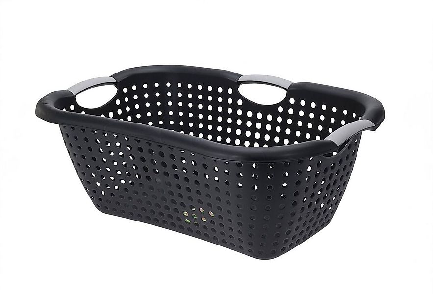 Spetebo Wäschekorb Wäschekorb aus Kunststoff in schwarz - 60 x 40 cm (Packu günstig online kaufen