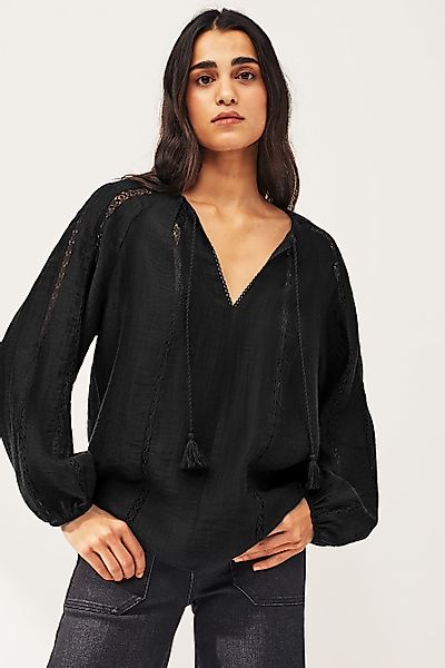 Next Blusenshirt Strukturierter Pullover mit V-Ausschnitt günstig online kaufen