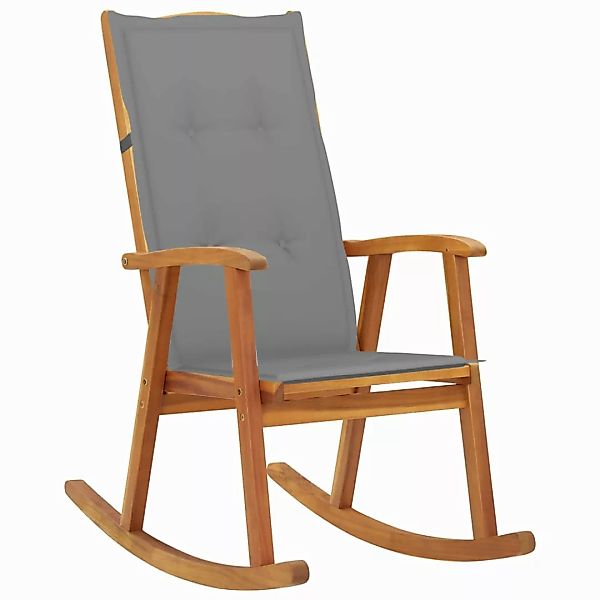 Schaukelstuhl Mit Auflagen Massivholz Akazie günstig online kaufen