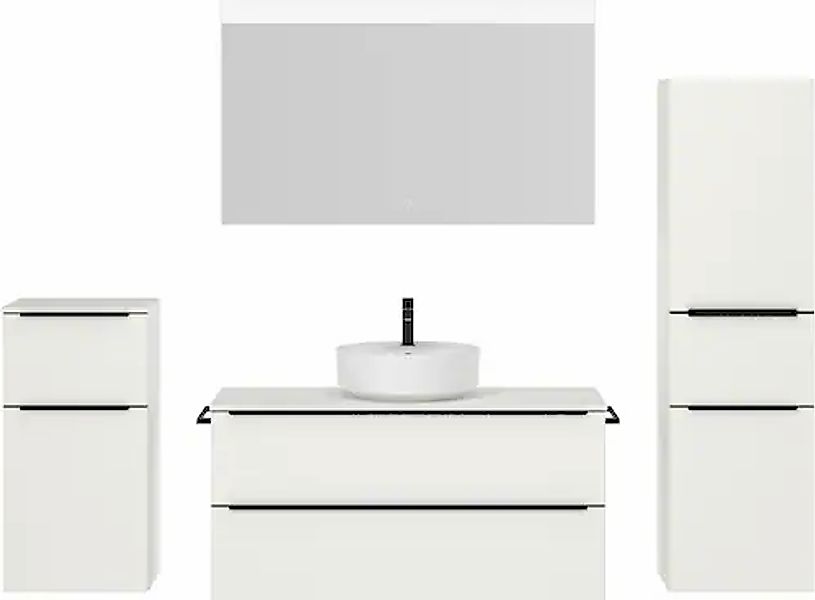 nobilia® Badmöbel-Set »Alvene« vormontiert, mit Soft-Close, 4 Stk. tlg. günstig online kaufen