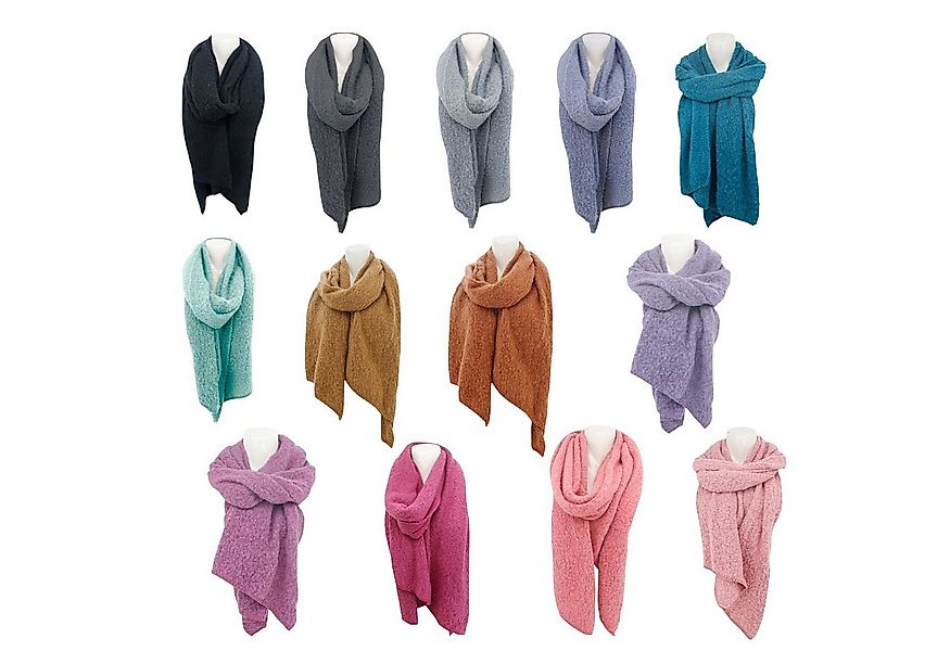 VewoTex Schal Winter Damen Schal Trapez » Bouclé Damenschal 200x40 cm, (Kei günstig online kaufen
