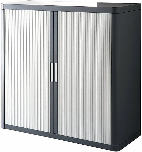 PAPERFLOW Aktenschrank Rollladenschrank BxTxH 110x41,5x104,5cm 2 Böden grau günstig online kaufen
