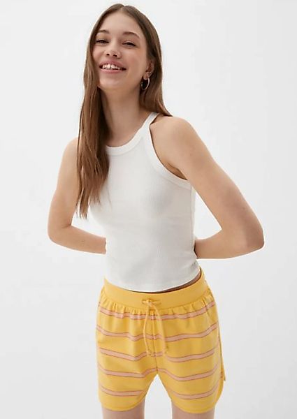QS Shorts Relaxed: Gestreifte Shorts aus Baumwollstretch günstig online kaufen
