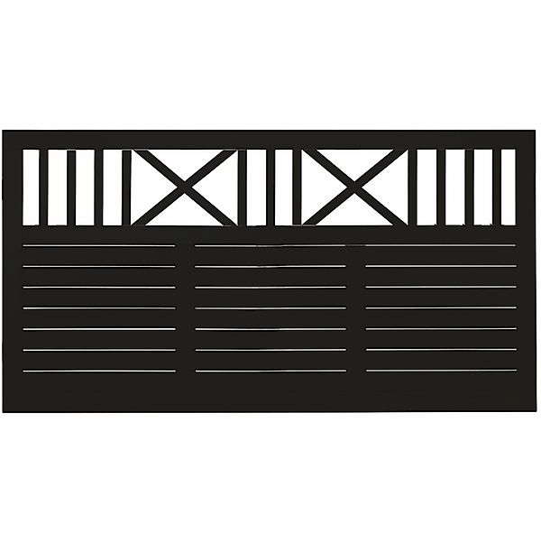 Vorgartenzaun Nostalgi Nadelholz Schwarz 180 cm x 95 cm günstig online kaufen