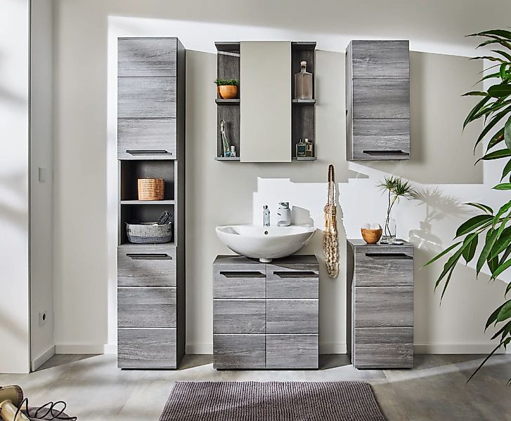 BASIC by Balculina Waschbeckenunterschrank Silver,Badezimmerschrank BxHxT günstig online kaufen