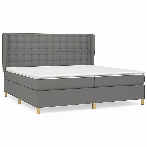 vidaXL Boxspringbett mit Matratze Dunkelgrau 200x200 cm Stoff1372808 günstig online kaufen