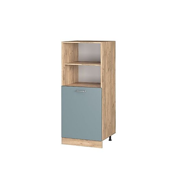 Vicco Herdumbauschrank R-Line Herdschrank Blau-Grau/Goldkraft Eiche 60 cm günstig online kaufen
