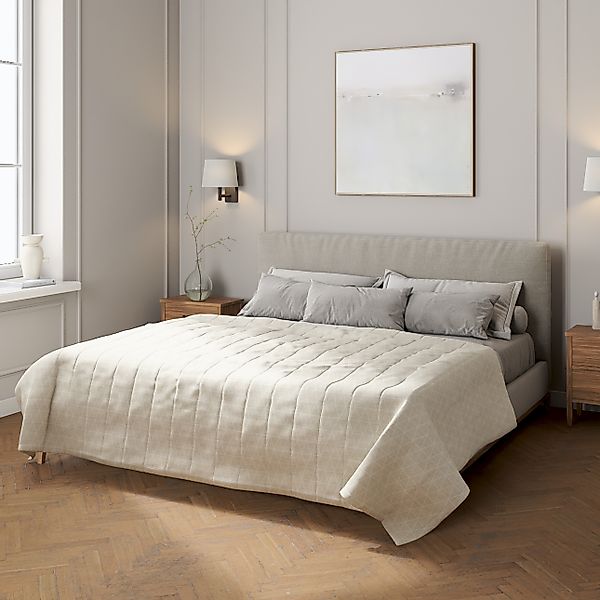 Tagesdecke mit Streifen-Steppung, beige, Sunny (143-49) günstig online kaufen