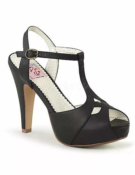 T-Strap Sandalette Bettie-23, schwarz, High Heels von Pleaser günstig online kaufen