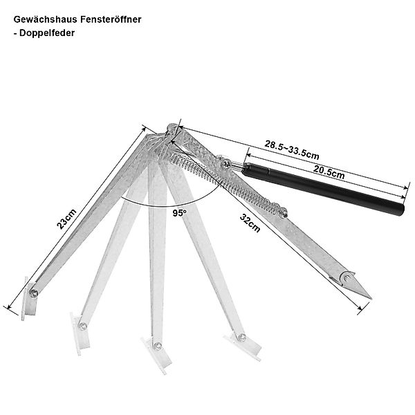 Clanmacy Gewächshaus-Fensteröffner Fensterheber für Frühbeet Gartenhaus günstig online kaufen