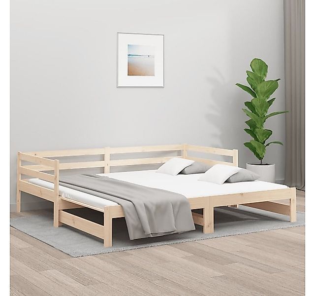 vidaXL Bett Tagesbett Ausziehbar 2x(80x200) cm Massivholz Kiefer günstig online kaufen