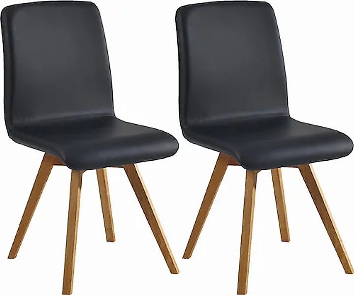 massivline&more 4-Fußstuhl »Karla«, (Set), 2 St., Kunstleder, Gestell aus M günstig online kaufen