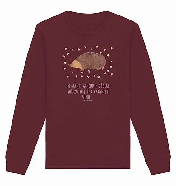 Mr. & Mrs. Panda Longpullover Größe XL Igel Herzen - Burgundy - Geschenk, K günstig online kaufen