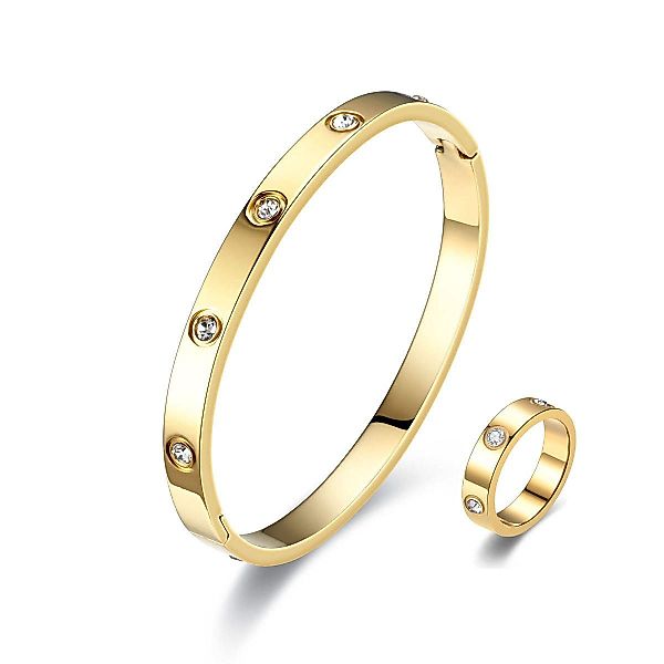 ROUGEMONT Schmuckset Damen Schmuckset Hochglanz Armreif günstig online kaufen
